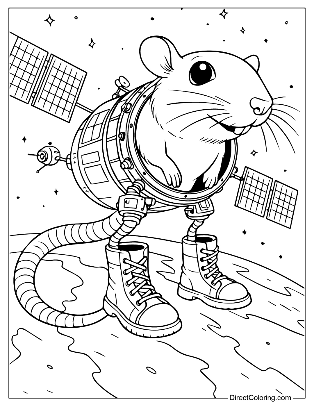 Cacasito Satelito Coloring Page